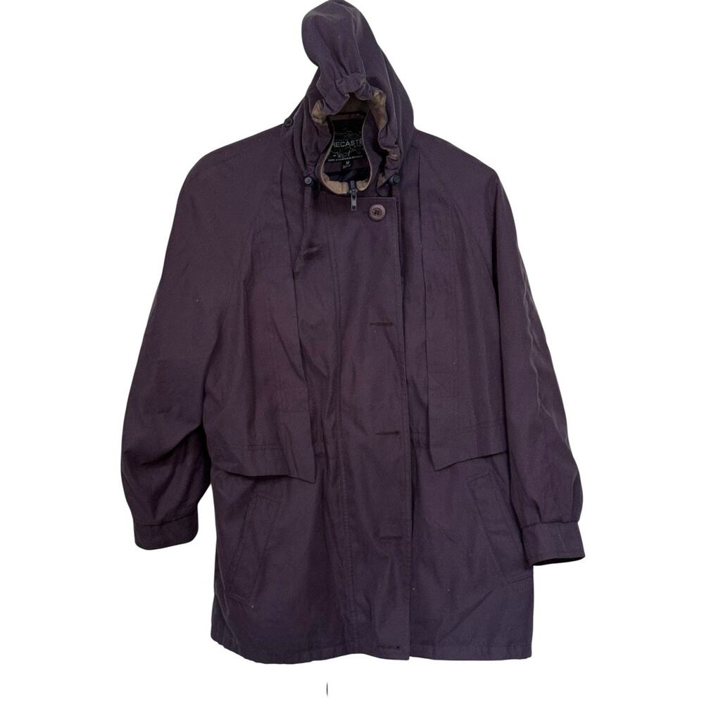 Forecaster Sport Coat Purple Women Medium Petite‎ PM Parka Hooded Classic Winter
